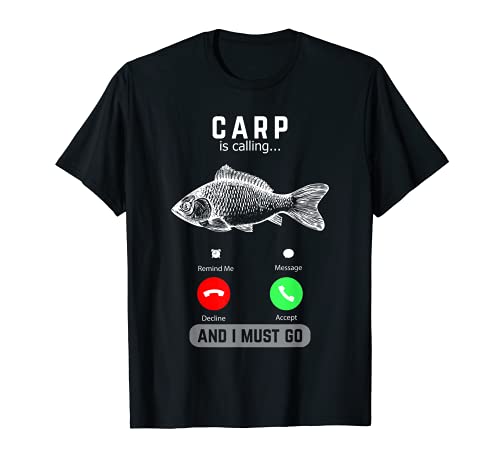 Carp Is Calling E Deve Andare Divertente Schermo Del Telefono Maglietta
