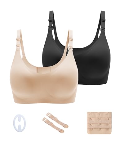 Image of SUNSHE Nursing Bras for Breastfeeding, Seamless Ultra Comfort Nursing Bra, Classic Maternity Bra Nursing Bras for Women