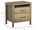 South Shore Gravity 2-Drawer Nightstand-Rustic Oak