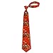 SESLFLKPJK Men's Fashionable Thanksgiving Christmas Maple Leaf Turkey Pumpkin Red Necktie - Durable Skinny Paisley Necktie for Meeting Office, Suit Accessories