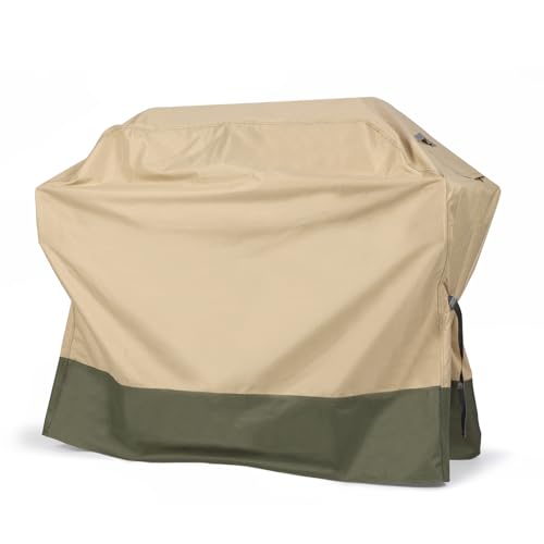 BBQ 3-6 Burners Gas Grill Cover 65 Inch, 600D Waterproof Polyester Barbecue Grill Cover with Adjustable Buckle Straps and Attached Storage Bag