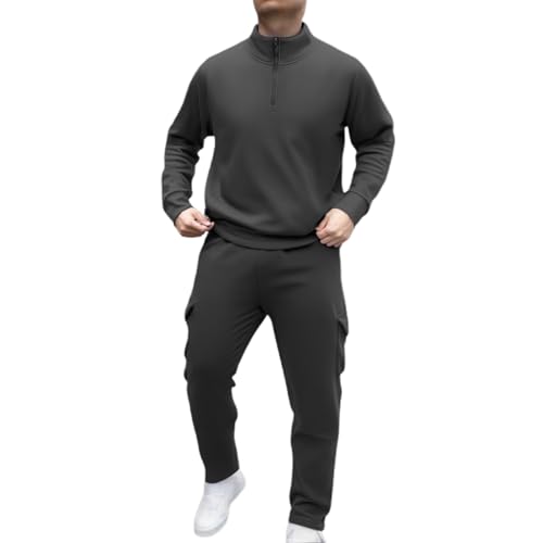 Ensemble homme pour mariage élégant costume formel veste et pantalon gris anthracite en taille L