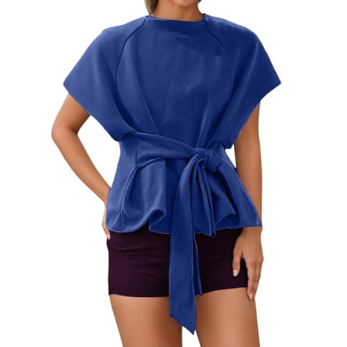 T-shirt manches courtes femme haut décontracté col rond confortable