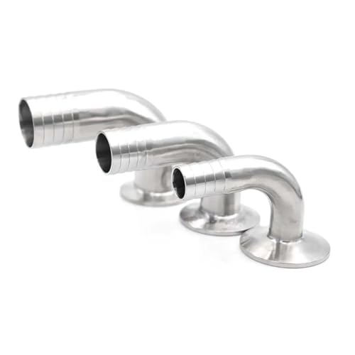 THKCTOXF 1PC 16mm External thread 1.5" Tri Clamp 90 Degree Elbow 304 Stainless Steel Pipe Fitting