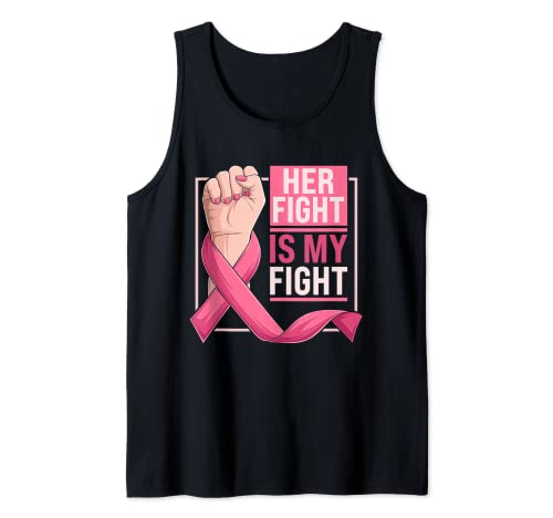 Su lucha es mi lucha contra el cáncer de mama Apoyo familiar Camiseta sin Mangas