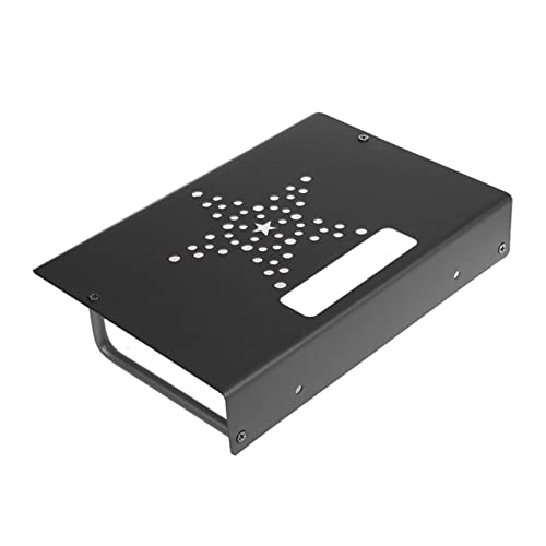 Staffa di supporto universale per proiettore da parete a soffitto con vassoio, supporto per proiettore in alluminio per TV, altoparlanti e router (nero)