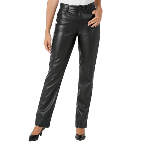 Masseys Women's Faux Leather 5-Pocket Pants