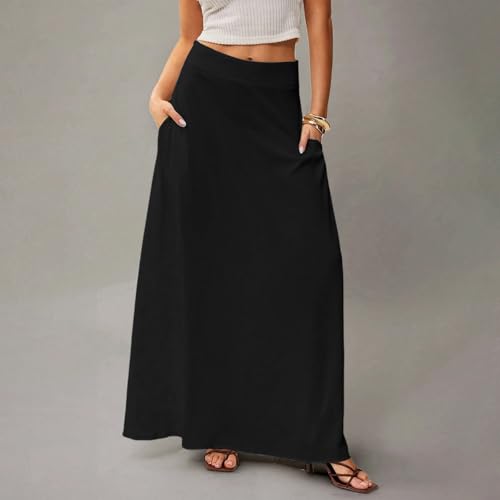 Women's 2025 Bohemian Long Floral Skirts Flowy High Waist Floral Maxi Skirt Summer Regular Trendy Skirts4