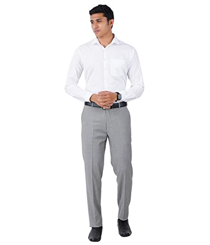 Image of Mc Henry Men's Regular Fit Wrinkle Free Stretchable Formal Trousers for Men