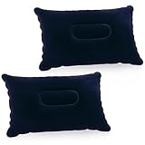 Tuwonwa 2 cojines inflables, cojines de camping hinchables y de playa, cojín de aire impermeable como cojín inflable para viajes, accesorios de camping, playa y al aire libre