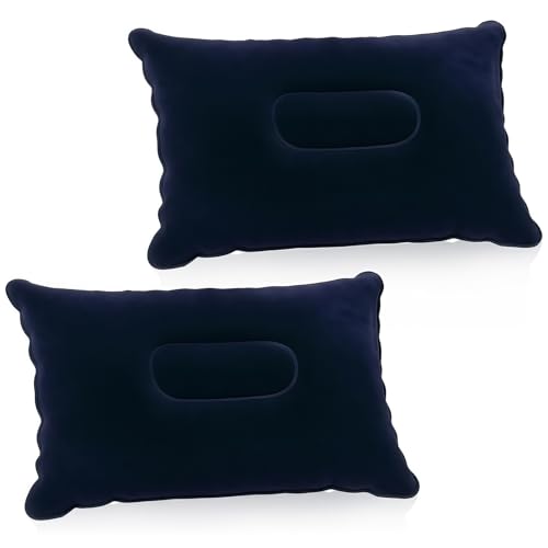 Tuwonwa 2 piezas de almohada hinchable, almohada de camping hinchable