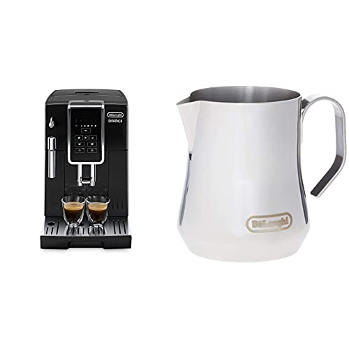 De'Longhi Dinamica ECAM 350.15.B Kaffeevollautomat mit Milchaufschäumdüse für Cappuccino, 2-Tassen-Funktion, schwarz…