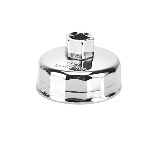 Tiardey - Llave de filtro de aceite de 65 mm, llave de filtro de aceite de aluminio 901