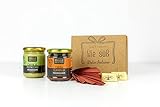 Set mit italienischen süßen Nuss-Cremes von Vivande Feinkost, Gianduja & Pistaziencreme, Mitbringsel, Weihnachts- oder Geburtstagsgeschenk, Gianduja & Pistaziencreme, Geschenkidee für Frauen & Männer