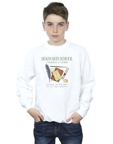Harry Potter Boys Hogwarts School Sweatshirt White 3-4 Years