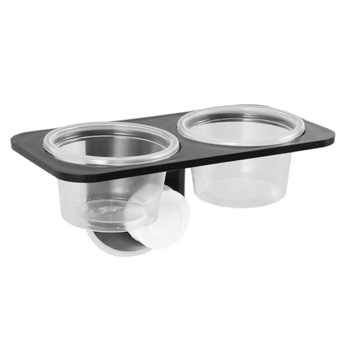 Parliky 2個 爬虫類用の水入れ トカゲの餌台 クレステッドゲッコー水入れ ヤモリのアクセサリー 爬虫類フードウォーターボウル ヤモリの餌と水のボウル クレステッドゲッコーの餌台 吸盤タイプ