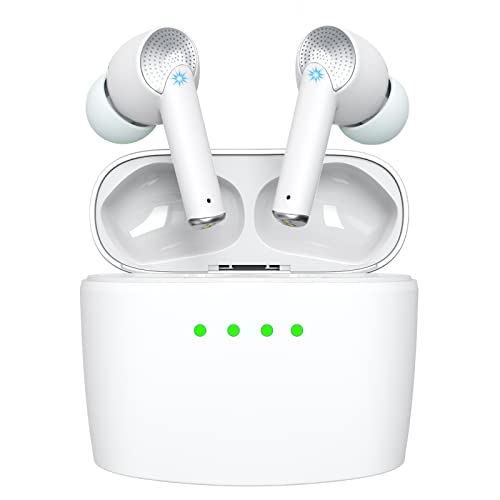 Wireless Earbuds,Bluetooth 5.3 Earbuds Built in 4 ENC Stereo Microphone Bluetooth Headphones 42H Playtime with Charging Case IPX7 Waterproof Mini Wireless Bluetooth in-Ear Earphones for iOS Android