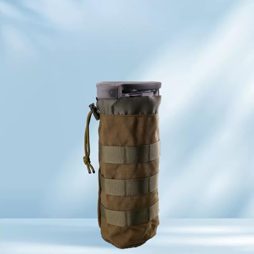 Tabanzhe Tactical Water Bottle Pouch-2PCS Molle Bottle Holder Military Drink Cup Container Carrier with Drawstring Top Bottle Protector for Outdoor Training Hiking Cycling Camping(Green) - Image 5