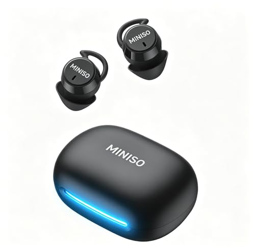 MINISO MS217 Sleep Earbuds Mini Earbuds with Noise Reduction Bluetooth 6.0 Headphones AI Translation Earbuds in Real Time Support 165 Languages for Side Sleepers Travel Business