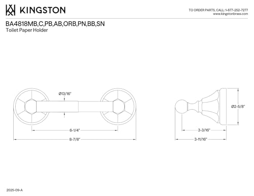 Kingston Brass BA4818AB Metropolitan Toilet Paper Holder, Antique Brass by Kingston Brass - Image 2