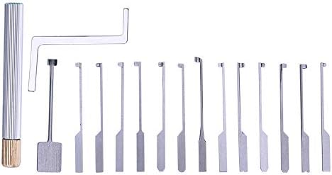 Loboo Idea 15pcs Dimple Kaba Lock Pick Set Kaba Lock Opener for Beginner and Pro Locksmiths, Kaba Locksmith Tools for Open Double-end Lock