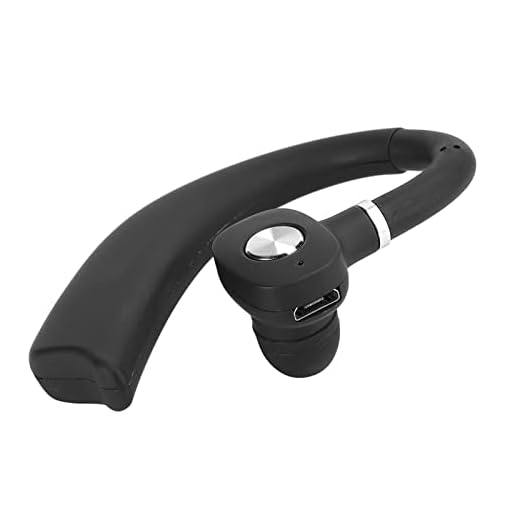 Hopcd Bluetooth öronkrok headset, trådlös smärtfri bärande hörlurar med mikrofon, ett öra Bluetooth affärshörlurar för löpning körning cykling (svart)