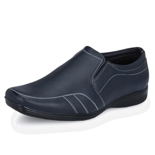 Image of Leatherkraft Round-Toe Formal Slip-On Shoes