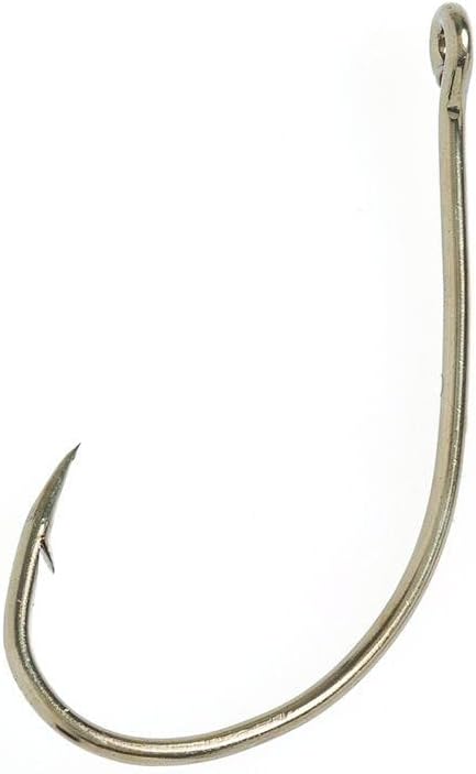 Eagle ClawL042-2 Lazer Plain Shank Wide Bend Offset Hook, Bronze Finish, One Size