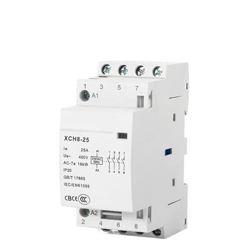 XNNGRCCXE 1PCS 4P Din ���[�� ���W�����[ �ƒ�pAC�R���^�N�^ 16A/20A/25A 220V/230V 50/60HZ 3NO 1NC 4NO 4NC 2NO 2NC(25A 2NO 2NC)
