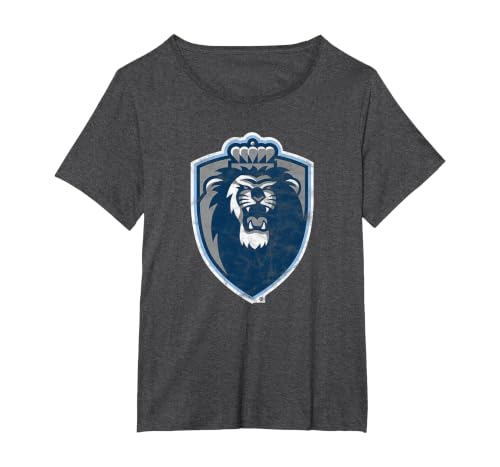 Old Dominion University ODU Monarchs Distressed Primary T-Shirt, Women's Plus, Dark Heather Grey, 1X