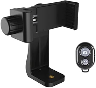 AFAITH Mobile Phone Tripod Adapter with Bluetooth Remote Shutter, Vertical or Horizontal Universal Smartphone Tripod Mount Holder for iPhone 13/12/11 Pro/XS, Samsung Galaxy S10 Plus, Huawei and more