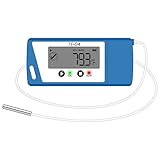 TE-04 ET Cold Chain Temperature Data Logger for Pharmacy Transport - Multi-Stop Logistics Logger with Pause & Resume, Dual Internal/External Sensors, Auto PDF/CSV, 240-Day Unlimited Recording