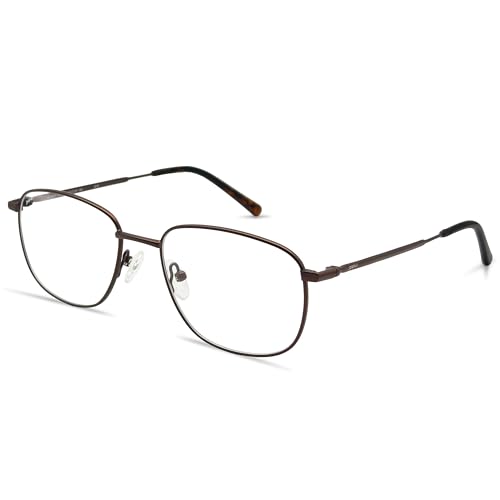 Image of JF2404 Clear Lens Eyewear Metal Frames Squre Rectangular Glasses for Men Prescription