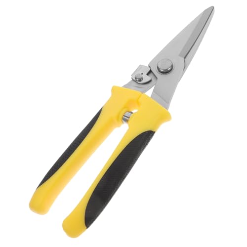 LALAFINA 1Pc Heavy Duty Metal Sheet Shear Professional Stainless Steel Cutter with Non Slip Handle for Easy Cutting Industrial Use and Precision Stamping Design