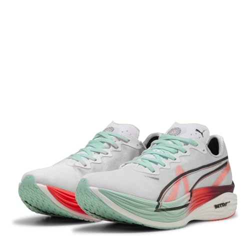 PUMA Deviate Nitro Elite 3 Road Running Shoes Mens, Hyrox Red White, 9