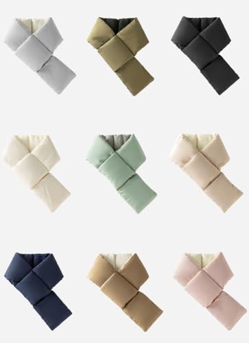 Halemet Womens Puffer Scarf Soft Scarf Lightweight Neckwarmer Solid Color Neck Wrap for Fall Winter Outdoor 20253