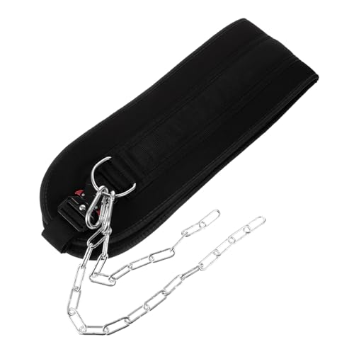 Ceinture de musculation pour homme noire avec chaîne métallique pour le lestage