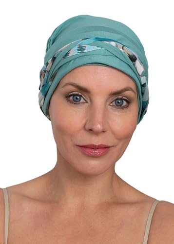 Bonnet chimiothérapie pour femme en bambou Deresina, coiffe alopécie douce et couvrante