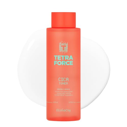 Elishacoy | TETRAFORCE Calming Toner for Irritated Skin and Trouble Spots with CICA, Tea Tree for Trouble Care, Hydrating, Soothing Redness (200ml,6.76fl.oz)