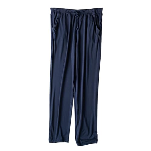 Mens Ultra Soft Pajama Pants Drawstring, Stretch Sleep Pant with Pockets Lightweight & Cozy Lounge Pj Bottoms for Men