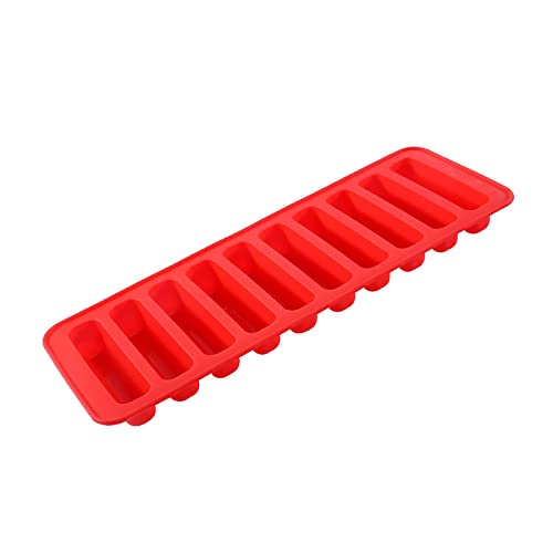 ZHANMEN Moules à glaçons en silicone pour bouteilles d'eau, 10 cavités, faciles à démouler, pour cocktails, soda, boissons sportives, œufs de burritos (couleur : rouge) Cover