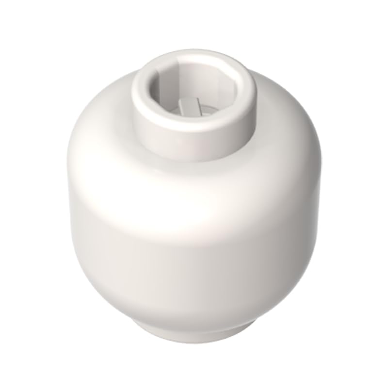 GDS-1417 3626b ?? Minifig Head Plain [Blocked Open Stud], White, 50 PCS