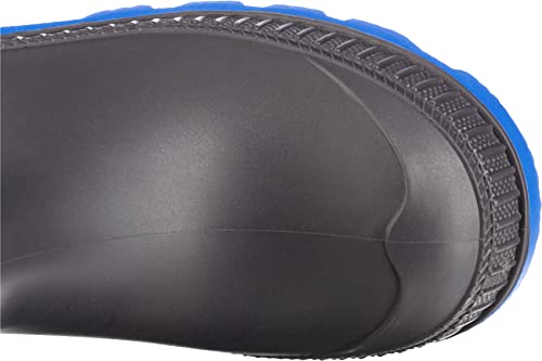 Kamik Kids Stomp Waterproof Rain Boots,Charcoal/Blue,8T
