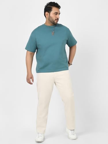 Image of Urbano Plus Men's Straight Fit Mid Rise Washed Jeans Stretchable