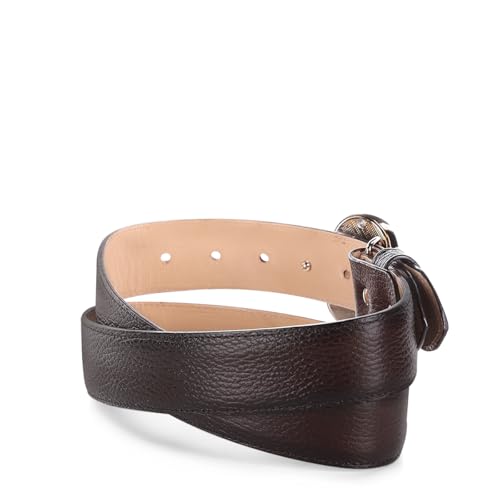 CUADRA Women's Belt Featuring a Unique blend of Genuine Python and Bovine Leather Brown CDA32PH3