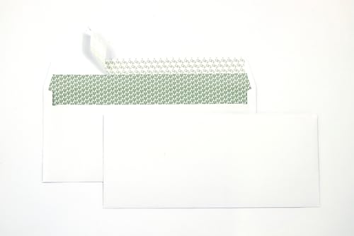 QEV 100 count #10 Windowless Security Envelopes Self Seal, 4.18\" x 9.5\" Letter Size, 24 lb White Paper