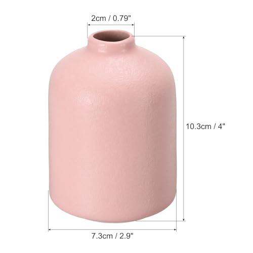 PATIKIL Flower Vase, Ceramic Vases for Flowers Minimalist Floral Vase Table Centerpieces for Home Room Decoration, Pink - Image 2