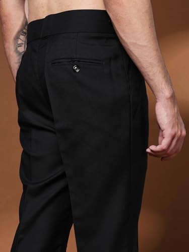 Image of Gurkha Pants for Men | Trouser for Men | Formal Pant | Classic Button | Bell Button High Waist Pleated Casual Trousers | Flared Leg Pants for Office Smart Casual Travel Party