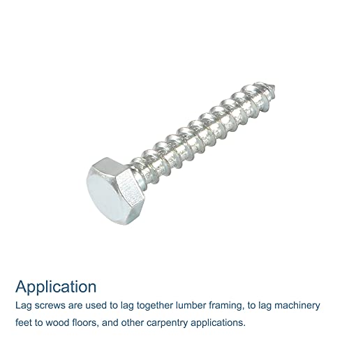 Tornillos Tirafondo para madera M8 x 50mm 25 piezas miniatura 4