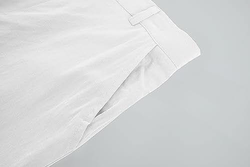 Ryannology Men's Casual Linen Pants Elastic Waist Slim Fit Beach Yoga Business Lightweight Cotton Trousers Pants with Pockets4